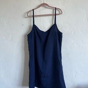 Navy Blue Mini Slip Dress